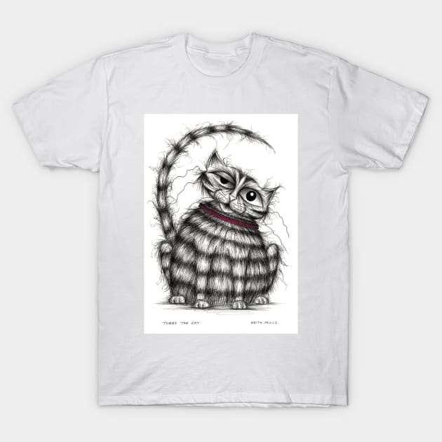 Tubby the cat T-Shirt by Keith Mills